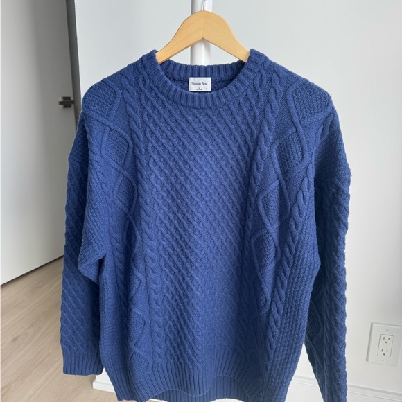 Sunday Best Sweaters - Aritzia Sunday Best Blue Peggy Sweater
